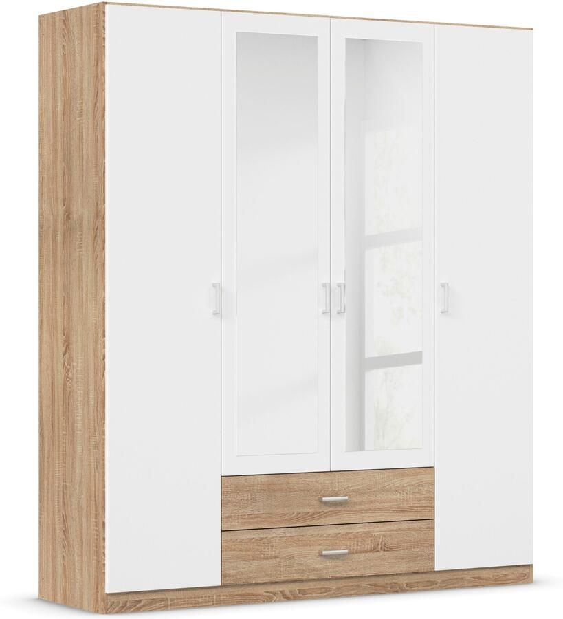 Rauch Kledingkast Kast Garderobe Wasmand GAMMA in 3 Breedtes veel opbergruimte met 6 lades met spiegel topseller made in germany - Foto 7
