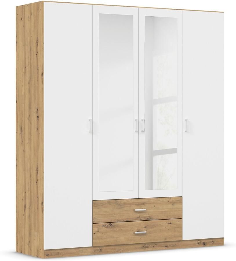 Rauch Kledingkast Kast Garderobe Wasmand GAMMA in 3 Breedtes veel opbergruimte met 6 lades met spiegel topseller made in germany