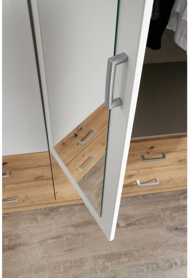 Rauch Kledingkast Kast Garderobe Wasmand GAMMA in 3 Breedtes veel opbergruimte met 6 lades met spiegel topseller made in germany - Foto 8
