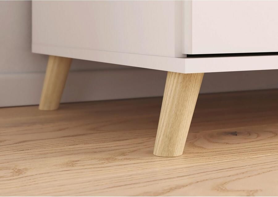 Rauch Kledingkast Ottos Choice Skandi Kinderkamer Bestseller Slaapkamerkast FALUN in moderne scandi-look poten handgrepen eiken massief made in germany - Foto 13