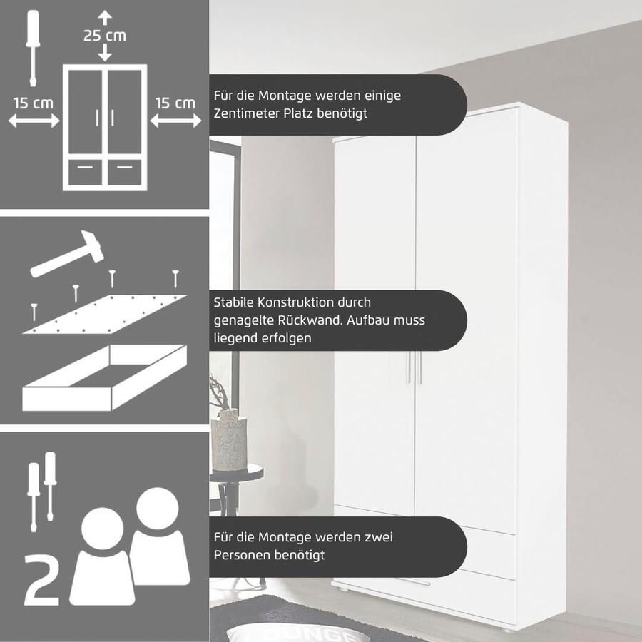 Rauch Kledingkast Rasa bestseller kast voor elke kamer Slaapkamerkast klassieker Otto's Choice garderobe - Foto 3