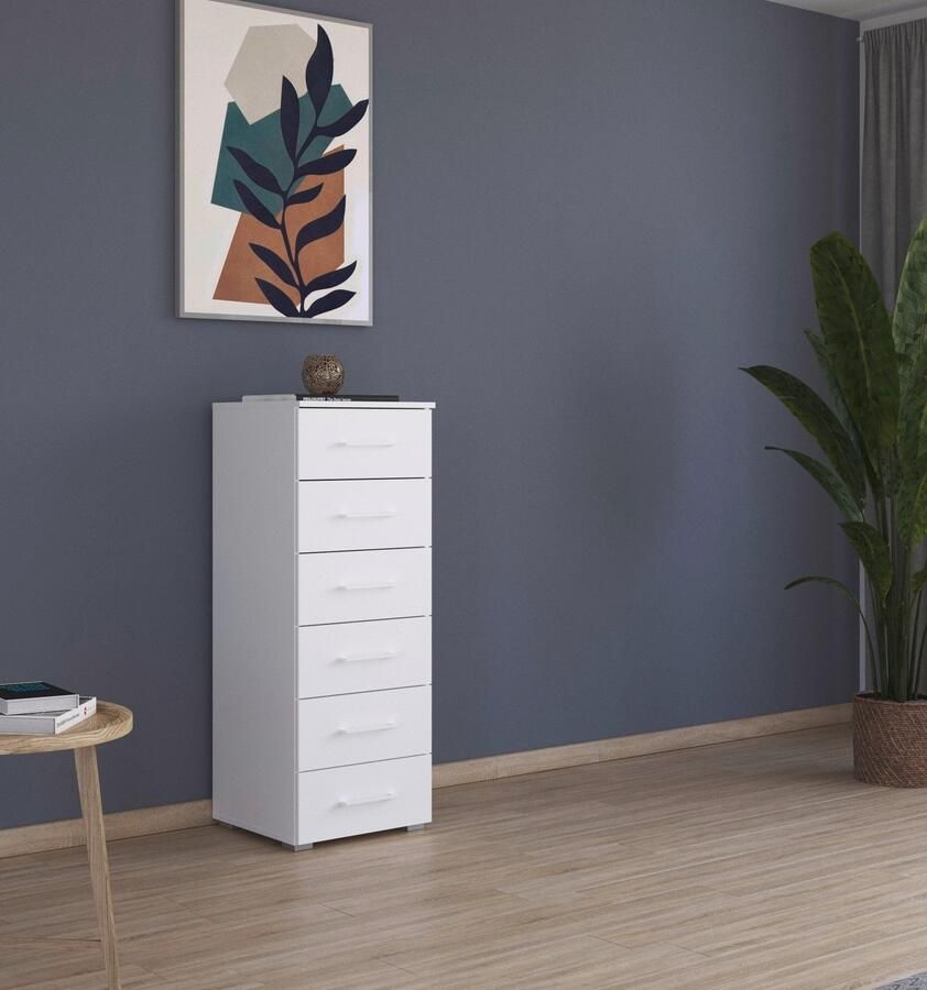 Rauch Ladekast Prandon A met 6 lades metalen handgrepen in wit - Foto 11