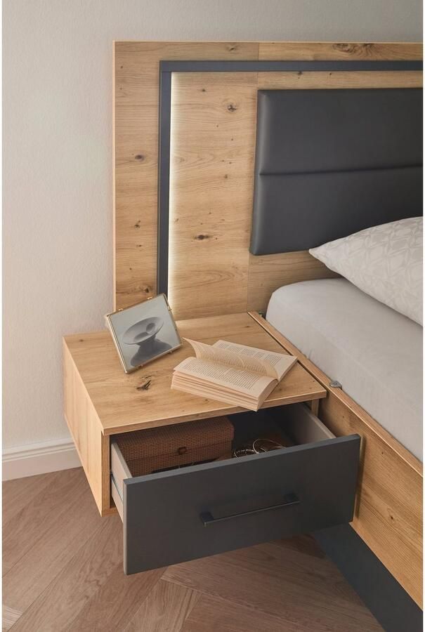 Rauch Ledikant Bilbao-Extra met bekleed hoofdbord en verlichting - Foto 9