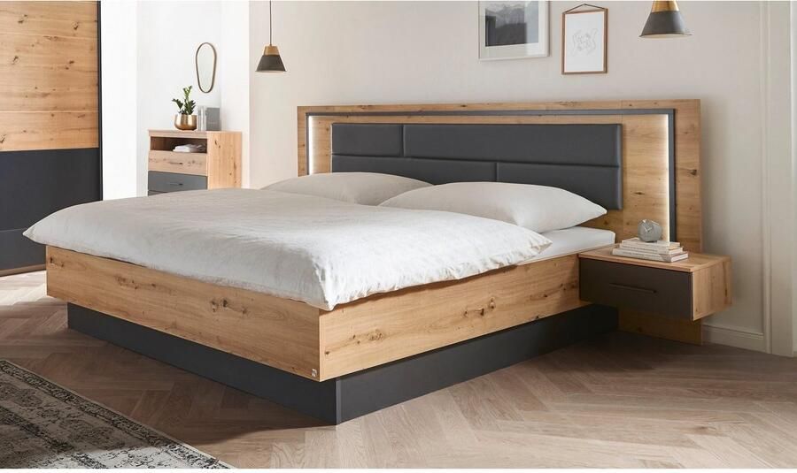 Rauch Ledikant Bilbao-Extra met bekleed hoofdbord en verlichting - Foto 13