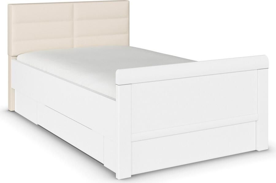 Rauch Ledikant met bergruimte Bed Eenpersoons Stollenbed Bedkasten EVELYN in comfortabele hoogte met gestoffeerd hoofdeinde en lades made in germany - Foto 9