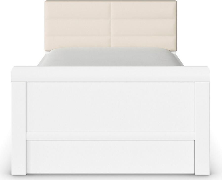 Rauch Ledikant met bergruimte Bed Eenpersoons Stollenbed Bedkasten EVELYN in comfortabele hoogte met gestoffeerd hoofdeinde en lades made in germany - Foto 5