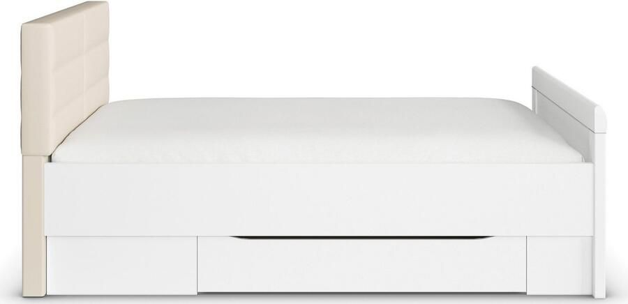 Rauch Ledikant met bergruimte Bed Eenpersoons Stollenbed Bedkasten EVELYN in comfortabele hoogte met gestoffeerd hoofdeinde en lades made in germany - Foto 8