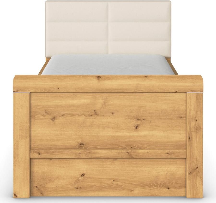 Rauch Ledikant met bergruimte Bed Eenpersoons Stollenbed Bedkasten EVELYN in comfortabele hoogte met gestoffeerd hoofdeinde en lades made in germany - Foto 3