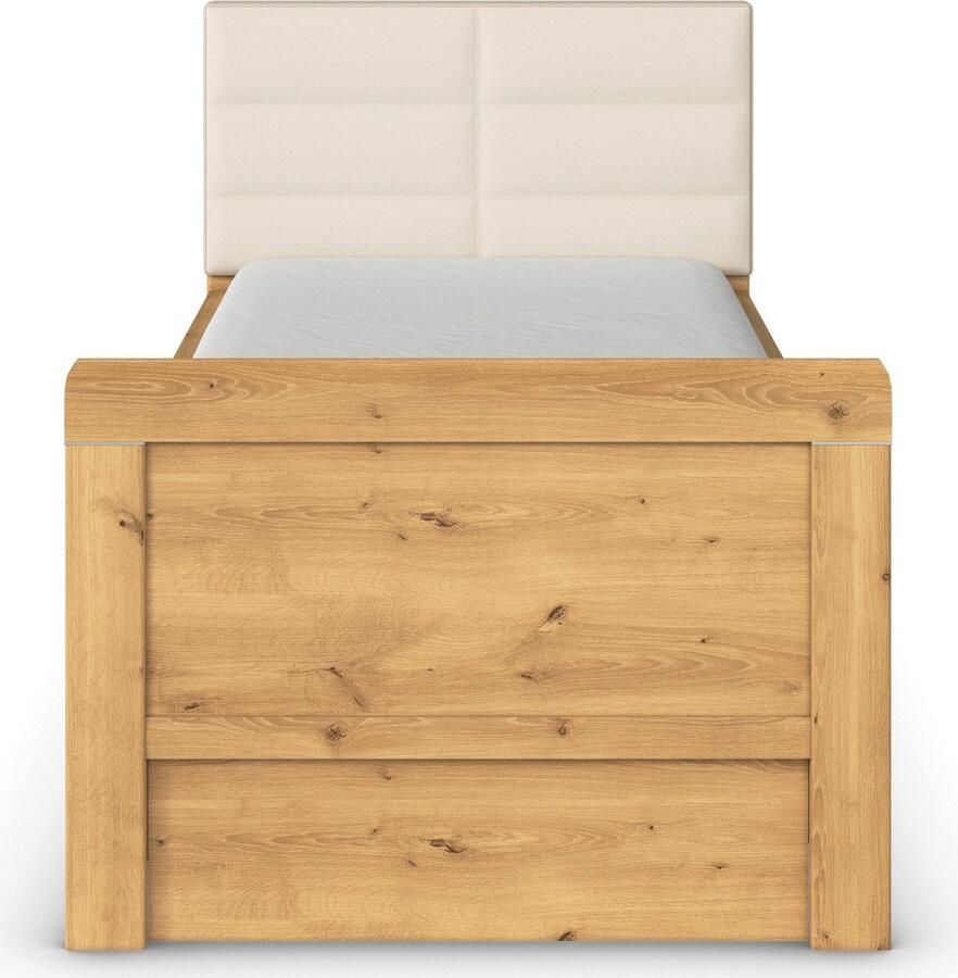 Rauch Ledikant met bergruimte Bed Eenpersoons Stollenbed Bedkasten EVELYN in comfortabele hoogte met gestoffeerd hoofdeinde en lades made in germany - Foto 3