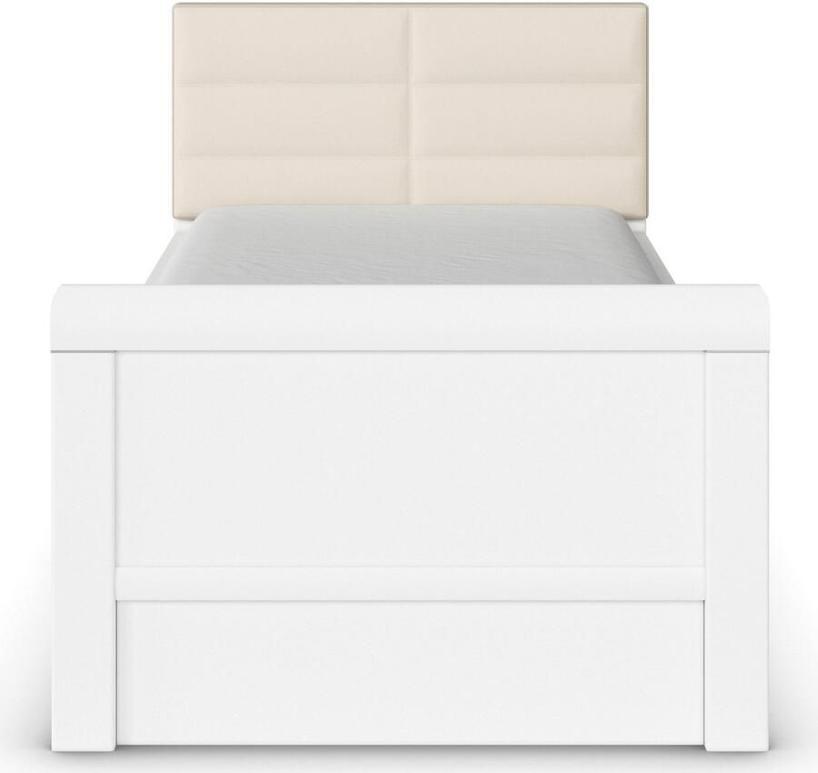 Rauch Ledikant met bergruimte Bed Eenpersoons Stollenbed Bedkasten EVELYN in comfortabele hoogte met gestoffeerd hoofdeinde en lades made in germany - Foto 3