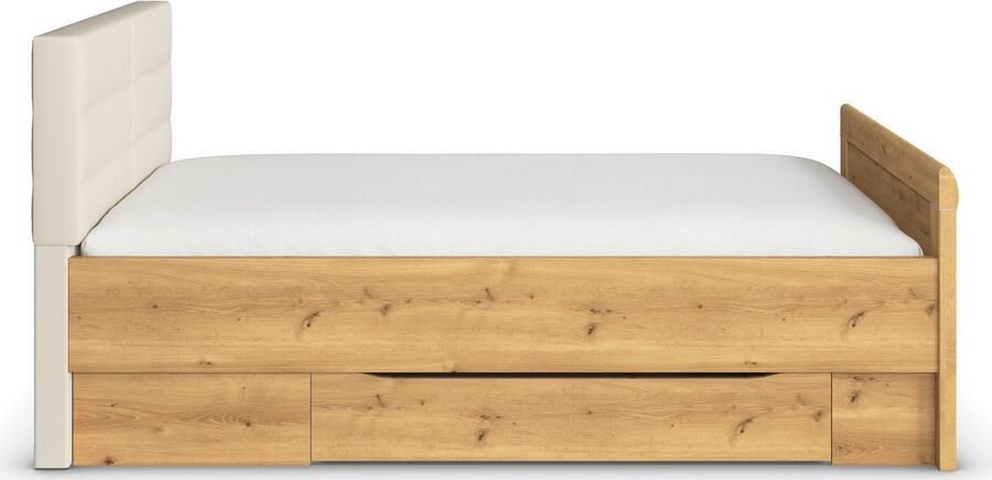 Rauch Ledikant met bergruimte Bed Eenpersoons Stollenbed Bedkasten EVELYN in comfortabele hoogte met gestoffeerd hoofdeinde en lades made in germany - Foto 8