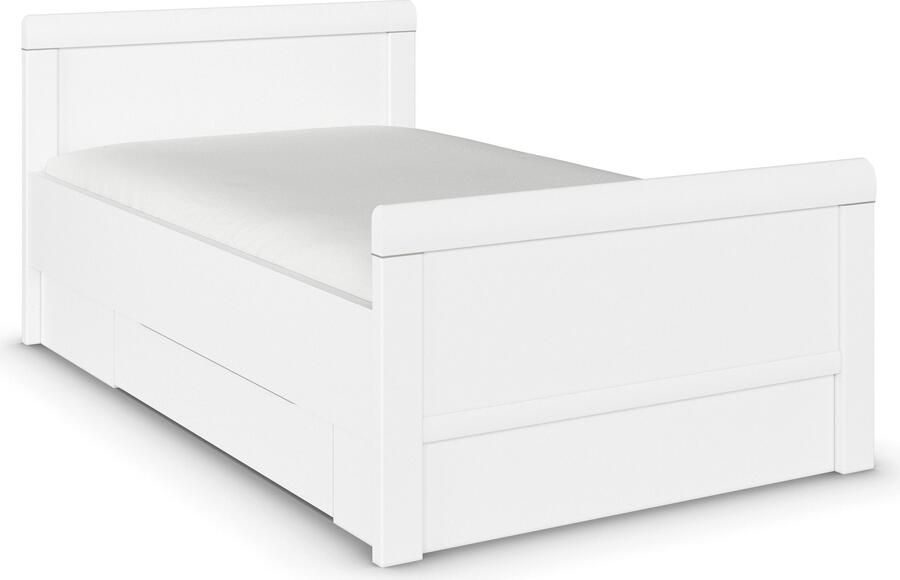 Rauch Ledikant met bergruimte Bed Eenpersoons Stollenbed Bedkasten EVELYN in comfortabele hoogte met houten hoofdeinde en lades made in germany - Foto 9