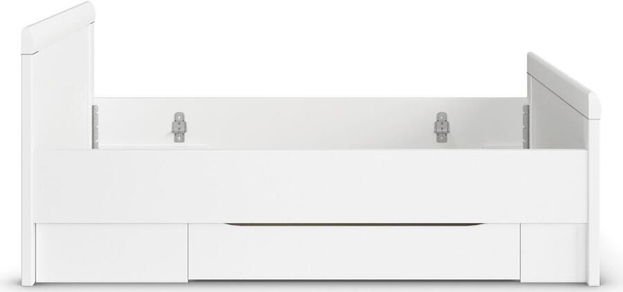 Rauch Ledikant met bergruimte Bed Eenpersoons Stollenbed Bedkasten EVELYN in comfortabele hoogte met houten hoofdeinde en lades made in germany - Foto 8