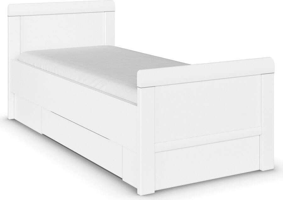 Rauch Ledikant met bergruimte Bed Eenpersoons Stollenbed Bedkasten EVELYN in comfortabele hoogte met houten hoofdeinde en lades made in germany - Foto 9