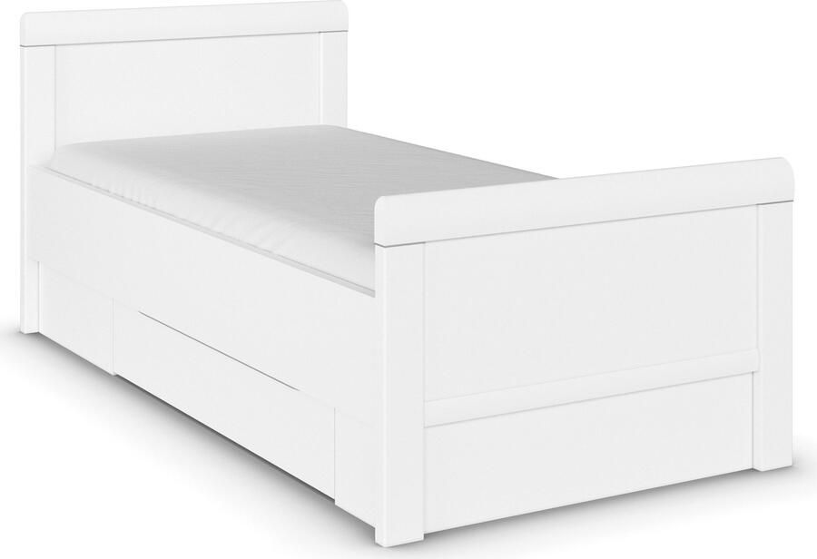 Rauch Ledikant met bergruimte Bed Eenpersoons Stollenbed Bedkasten EVELYN in comfortabele hoogte met houten hoofdeinde en lades made in germany - Foto 9