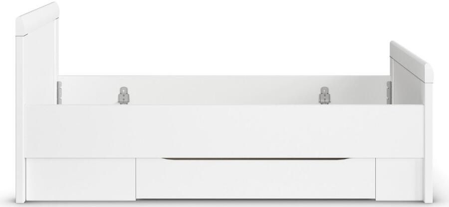 Rauch Ledikant met bergruimte Bed Eenpersoons Stollenbed Bedkasten EVELYN in comfortabele hoogte met houten hoofdeinde en lades made in germany - Foto 8