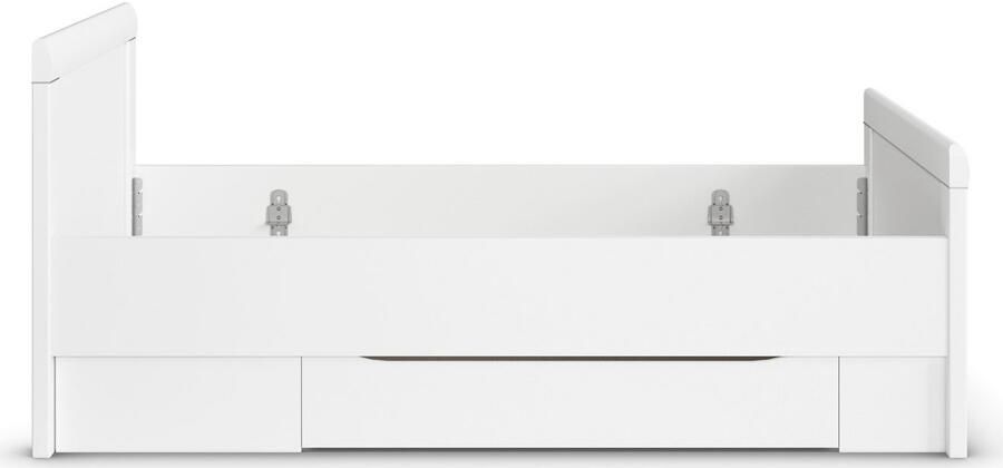 Rauch Ledikant met bergruimte Bed Eenpersoons Stollenbed Bedkasten EVELYN in comfortabele hoogte met houten hoofdeinde en lades made in germany - Foto 8