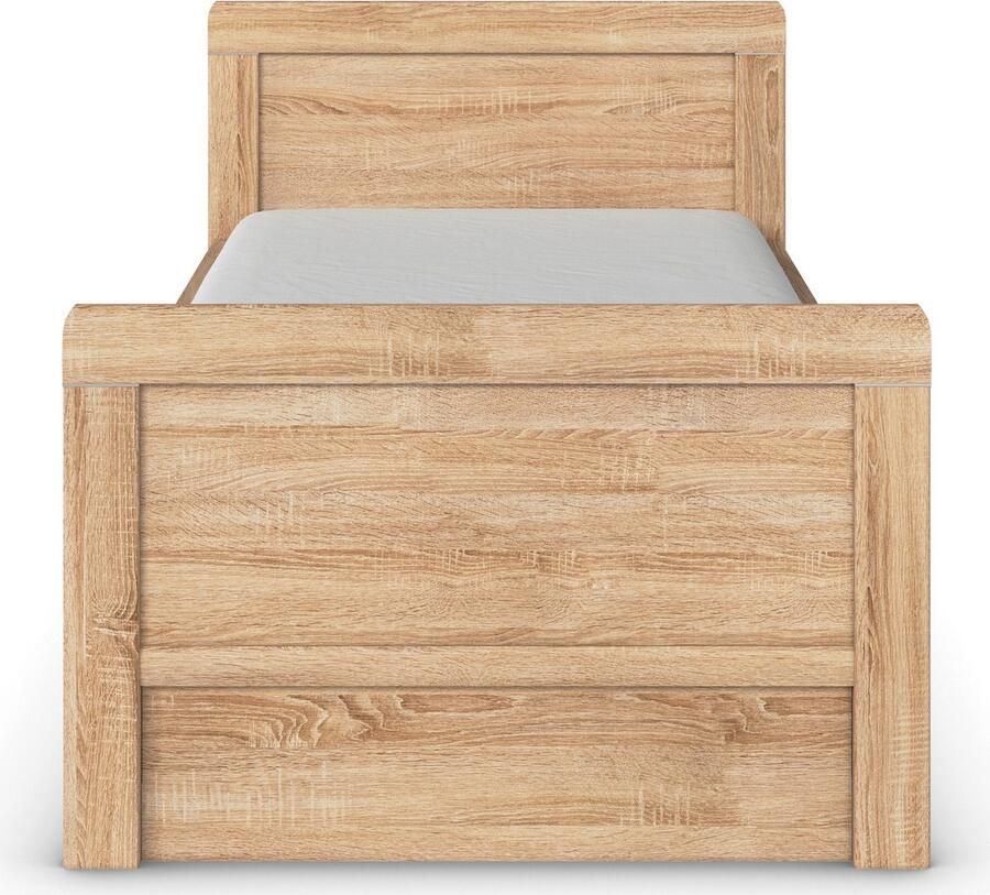 Rauch Ledikant met bergruimte Bed Eenpersoons Stollenbed Bedkasten EVELYN in comfortabele hoogte met houten hoofdeinde en lades made in germany - Foto 4