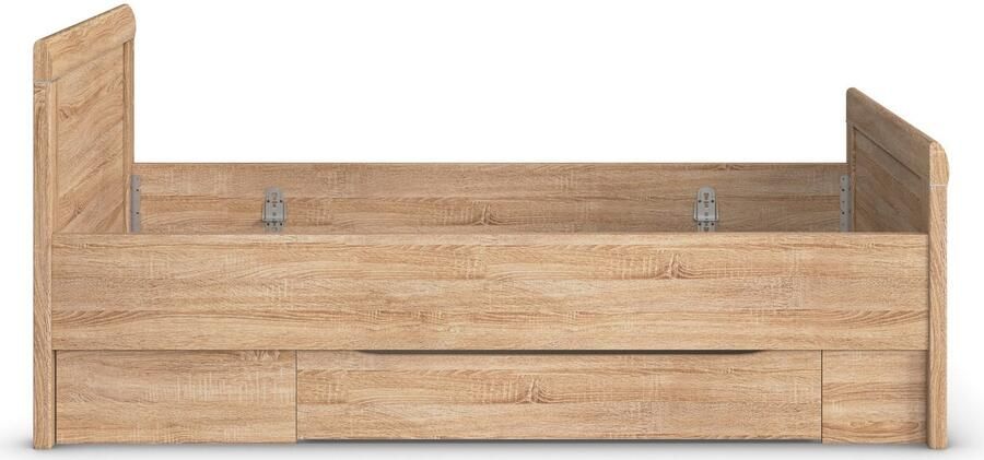 Rauch Ledikant met bergruimte Bed Eenpersoons Stollenbed Bedkasten EVELYN in comfortabele hoogte met houten hoofdeinde en lades made in germany - Foto 8