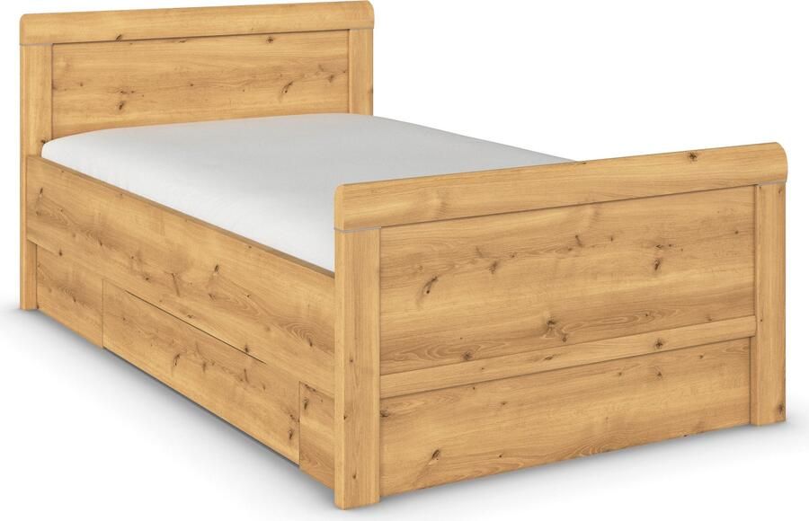 Rauch Ledikant met bergruimte Bed Eenpersoons Stollenbed Bedkasten EVELYN in comfortabele hoogte met houten hoofdeinde en lades made in germany - Foto 9