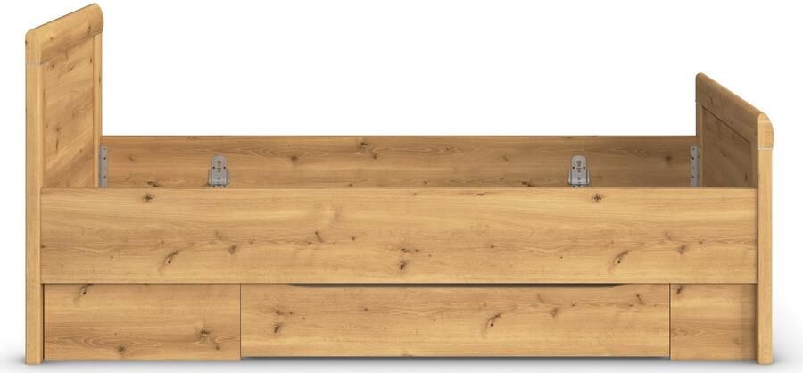 Rauch Ledikant met bergruimte Bed Eenpersoons Stollenbed Bedkasten EVELYN in comfortabele hoogte met houten hoofdeinde en lades made in germany - Foto 8