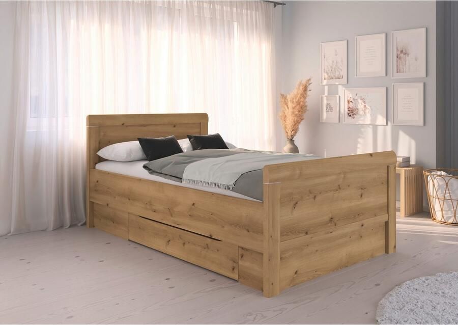Rauch Ledikant met bergruimte Bed Eenpersoons Stollenbed Bedkasten EVELYN in comfortabele hoogte met houten hoofdeinde en lades made in germany - Foto 6