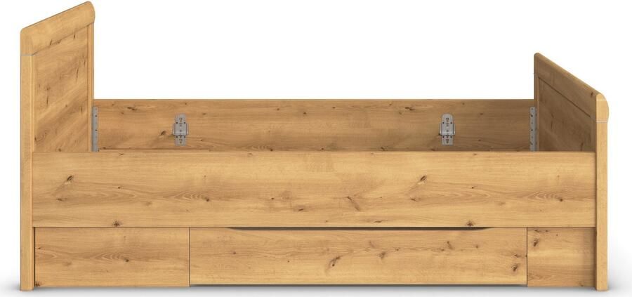 Rauch Ledikant met bergruimte Bed Eenpersoons Stollenbed Bedkasten EVELYN in comfortabele hoogte met houten hoofdeinde en lades made in germany - Foto 8