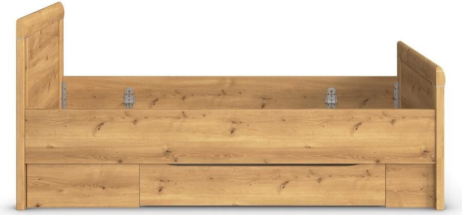 Rauch Ledikant met bergruimte Bed Eenpersoons Stollenbed Bedkasten EVELYN in comfortabele hoogte met houten hoofdeinde en lades made in germany - Foto 8