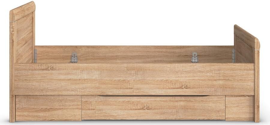 Rauch Ledikant met bergruimte Bed Eenpersoons Stollenbed Bedkasten EVELYN in comfortabele hoogte met houten hoofdeinde en lades made in germany - Foto 8