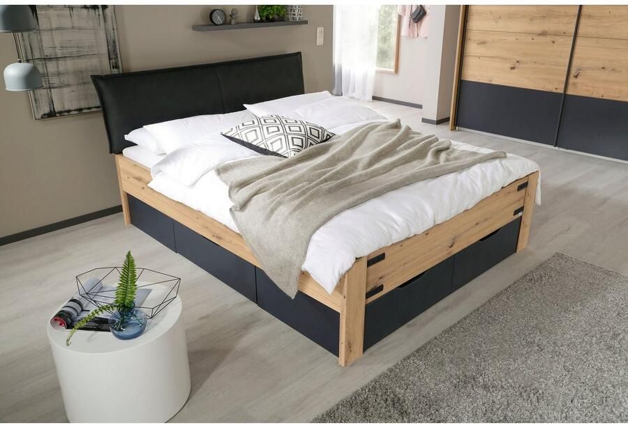 Rauch Ledikant met bergruimte Birmingham met bekleed hoofdbord in imitatieleer - Foto 6