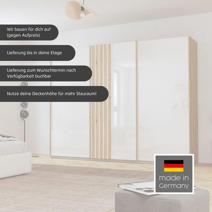 Rauch Ledikant Mosbach Bekleed hoofdbord optioneel met verlichting met geïntegreerde bedbank