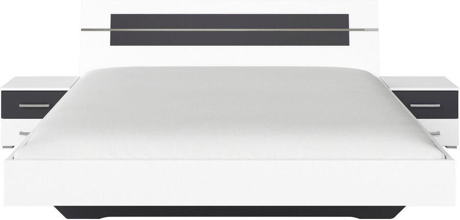 Rauch Ledikant Tweepersoons futonbed BURANO in zwevende look en afgebakend hoofdeinde met 2 nachttafels made in germany (set) - Foto 11