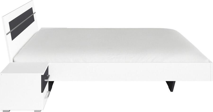 Rauch Ledikant Tweepersoons futonbed BURANO in zwevende look en afgebakend hoofdeinde met 2 nachttafels made in germany (set) - Foto 9