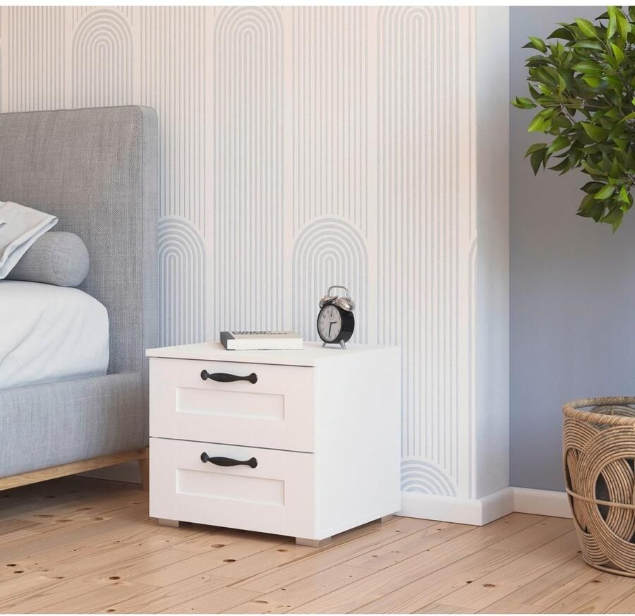 Rauch Nachtkastje Cottage by Aditio in scandinavisch landhuisstijl 2 lades met softclose-functie - Foto 3