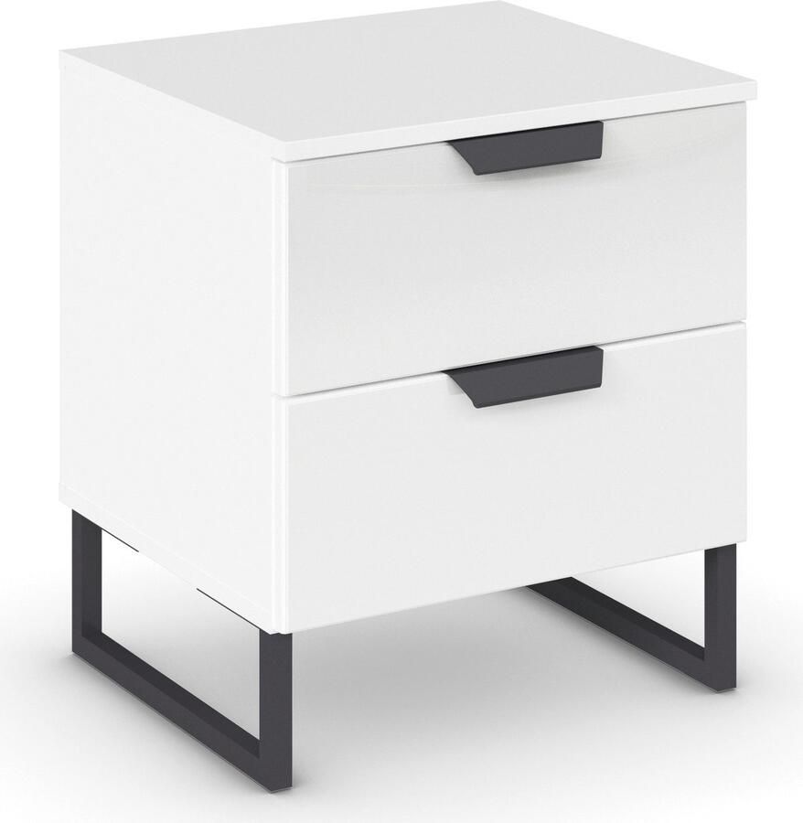 Rauch Nachtkastje Modern by Aditio met glazen front en sledevoet 2 lades met softclose-functie - Foto 9