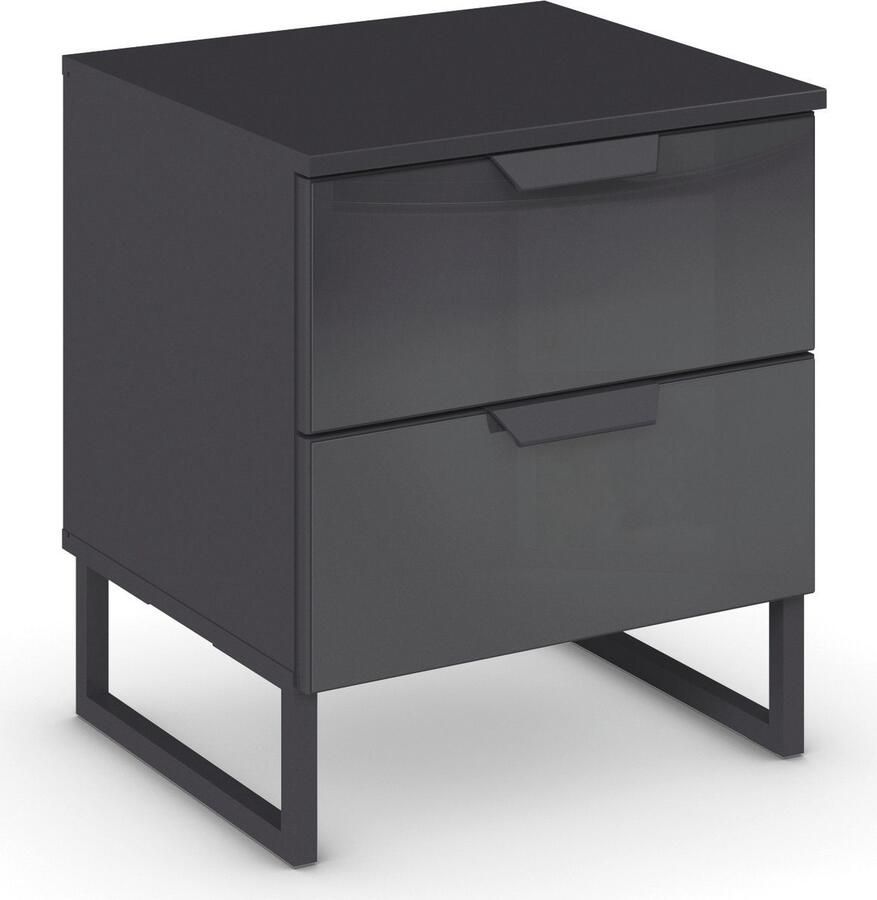 Rauch Nachtkastje Modern by Aditio met glazen front en sledevoet 2 lades met softclose-functie - Foto 8