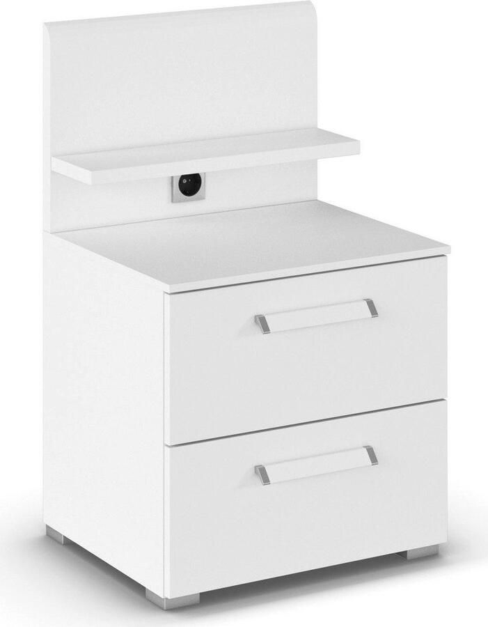Rauch Nachtkastje Nachtconsole Commode EVELYN in elegante stijl 2 ladenpaneel met stopcontact made in germany - Foto 8