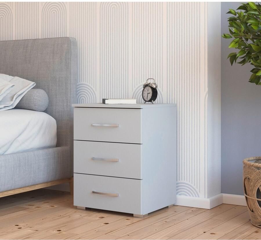 Rauch Nachtkastje Pure by Aditio in minimalistisch ontwerp 3 lades met softclose-functie - Foto 2