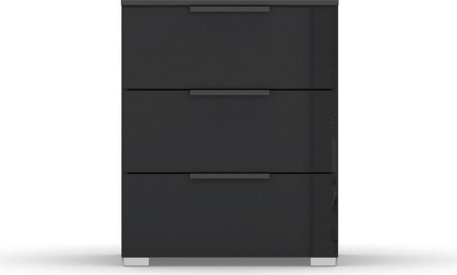 Rauch Nachtkastje Skat Meridian met 3 laden met glazen front in elegant design - Foto 2