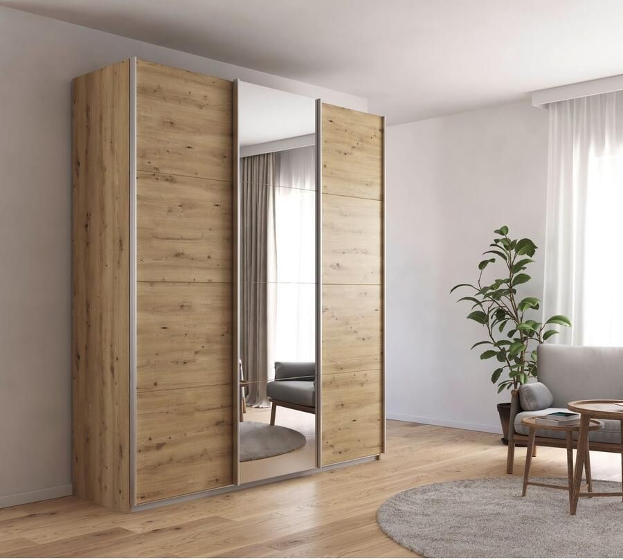 Rauch Schuifdeurkast Kledingkast Garderobe CORTONA inclusief interieurindeling - Foto 8