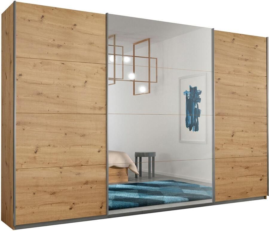 Rauch Schuifdeurkast Kledingkast Garderobe CORTONA inclusief interieurindeling