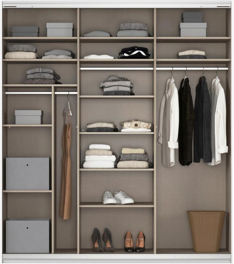 Rauch Schuifdeurkast Kledingkast Garderobe CORTONA inclusief interieurindeling - Foto 11