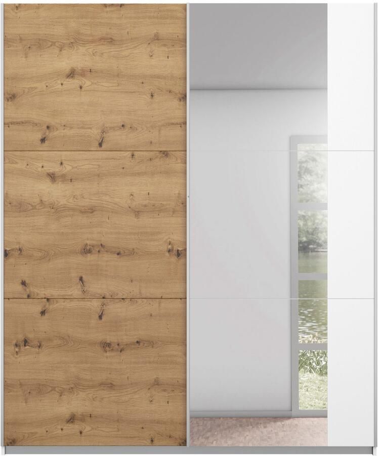 Rauch Schuifdeurkast Kledingkast garderobe TOPSELLER AURELIO met 3 uitrustingsvarianten 3 verschillende uitrustingsvarianten handgrepen van metaal made in germany - Foto 18