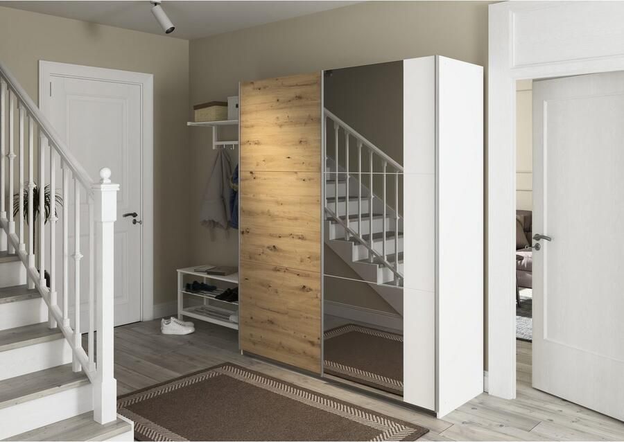 Rauch Schuifdeurkast Kledingkast garderobe TOPSELLER AURELIO met 3 uitrustingsvarianten 3 verschillende uitrustingsvarianten handgrepen van metaal made in germany - Foto 20