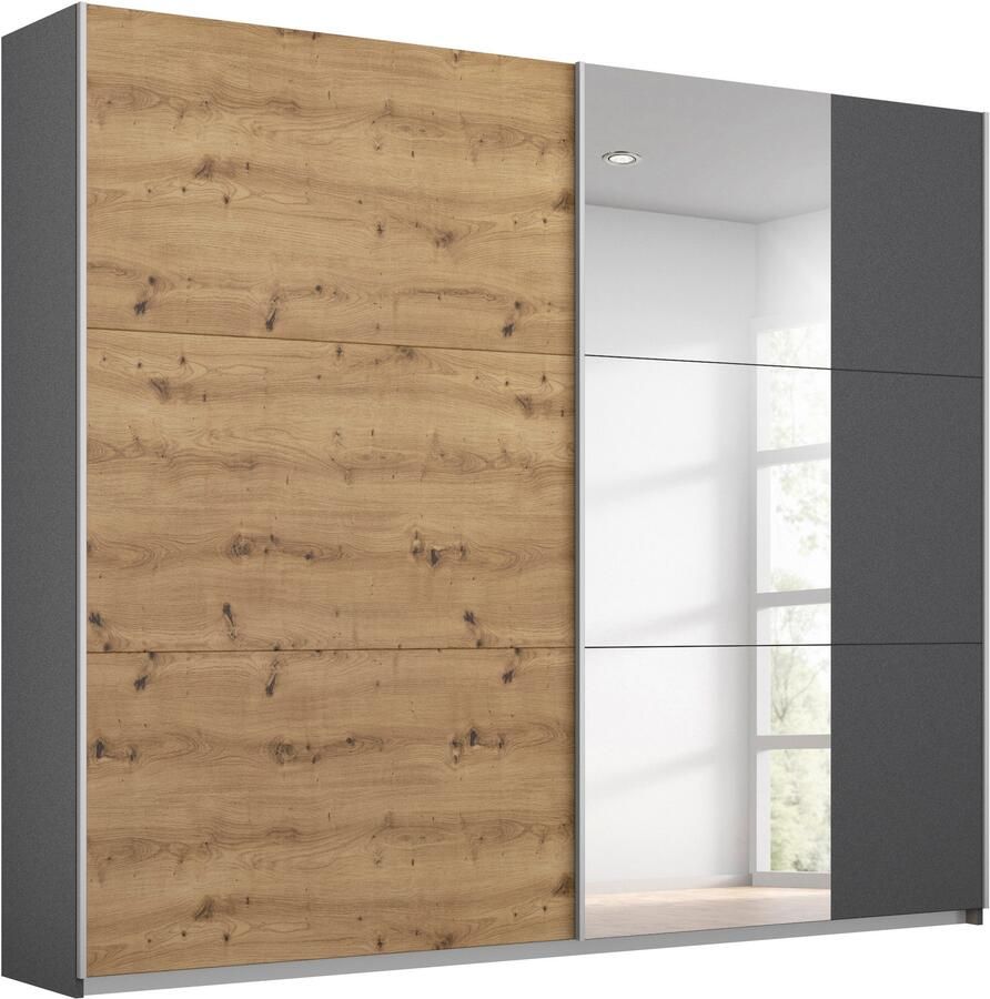 Rauch Schuifdeurkast Kledingkast garderobe TOPSELLER AURELIO met 3 uitrustingsvarianten 3 verschillende uitrustingsvarianten handgrepen van metaal made in germany