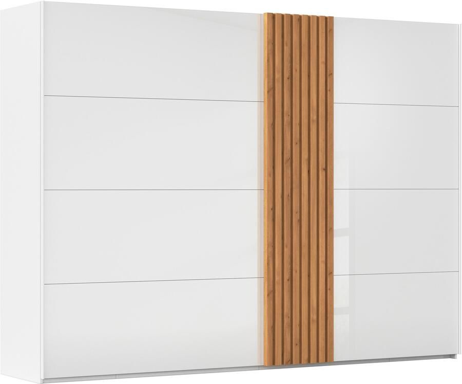 Rauch Schuifdeurkast Kledingkast kast garderobe linnenkast TEGIO met hoogwaardige houtdecoratie en glazen front made in germany