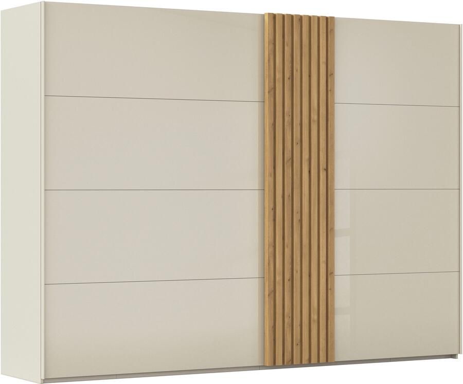 Rauch Schuifdeurkast Kledingkast kast garderobe linnenkast TEGIO met hoogwaardige houtdecoratie en glazen front made in germany