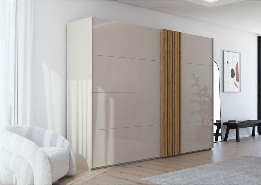 Rauch Schuifdeurkast Kledingkast kast garderobe linnenkast TEGIO met hoogwaardige houtdecoratie en glazen front made in germany - Foto 16