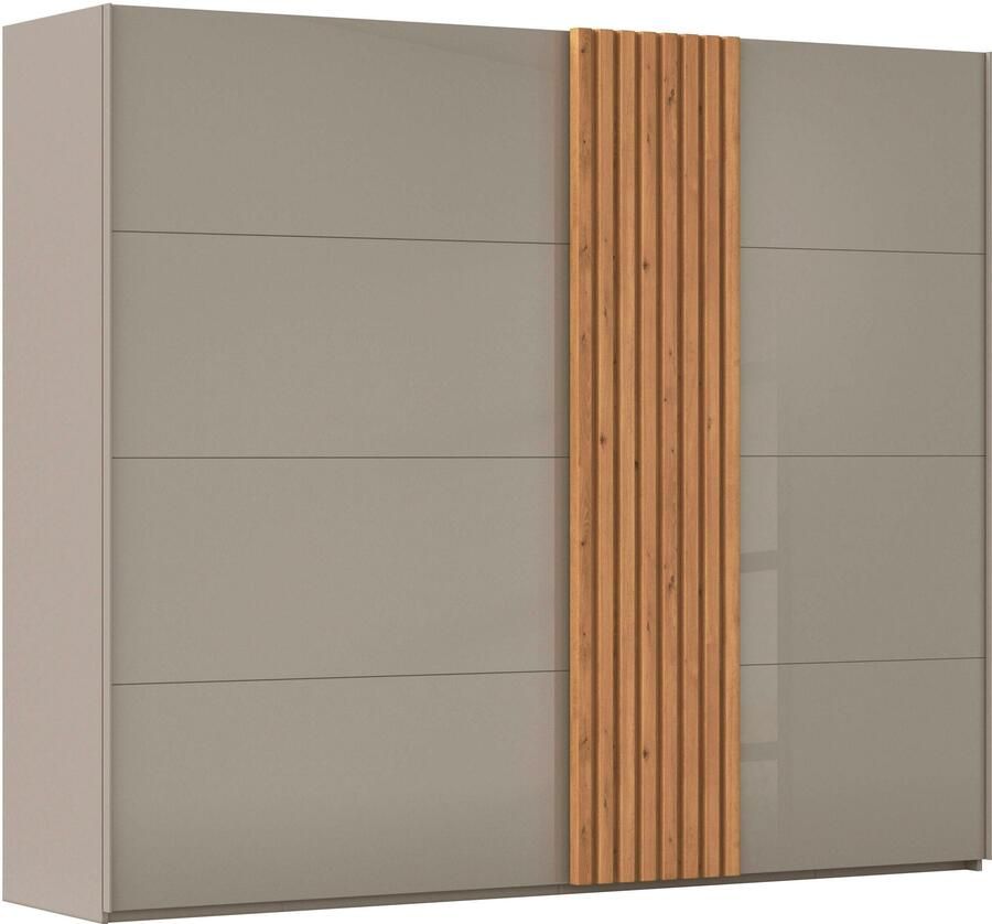 Rauch Schuifdeurkast Kledingkast kast garderobe linnenkast TEGIO met hoogwaardige houtdecoratie en glazen front made in germany