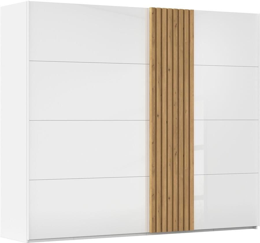 Rauch Schuifdeurkast Kledingkast kast garderobe linnenkast TEGIO met hoogwaardige houtdecoratie en glazen front made in germany